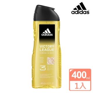 【adidas 愛迪達】三合一潔顏洗髮沐浴露-超越自信(400ml)