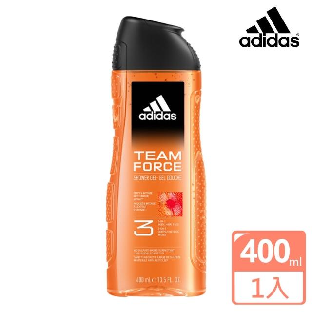 【adidas 愛迪達】三合一潔顏洗髮沐浴露-超越魅力(400ml)