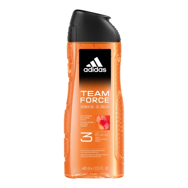 【adidas 愛迪達】三合一潔顏洗髮沐浴露-超越魅力(400ml)