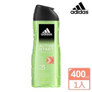 【adidas 愛迪達】三合一潔顏洗髮沐浴露-能量啟用(400ml)