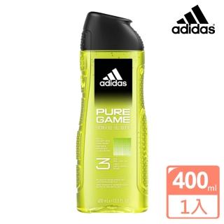 【adidas 愛迪達】三合一潔顏洗髮沐浴露-超越挑戰(400ml)