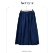 【betty’s 貝蒂思】腰鬆緊抽繩後開衩牛仔裙(深藍)