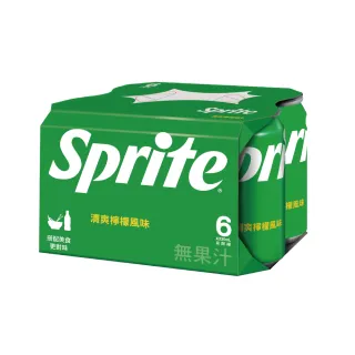 【Sprite 雪碧】易開罐330ml x6入/組