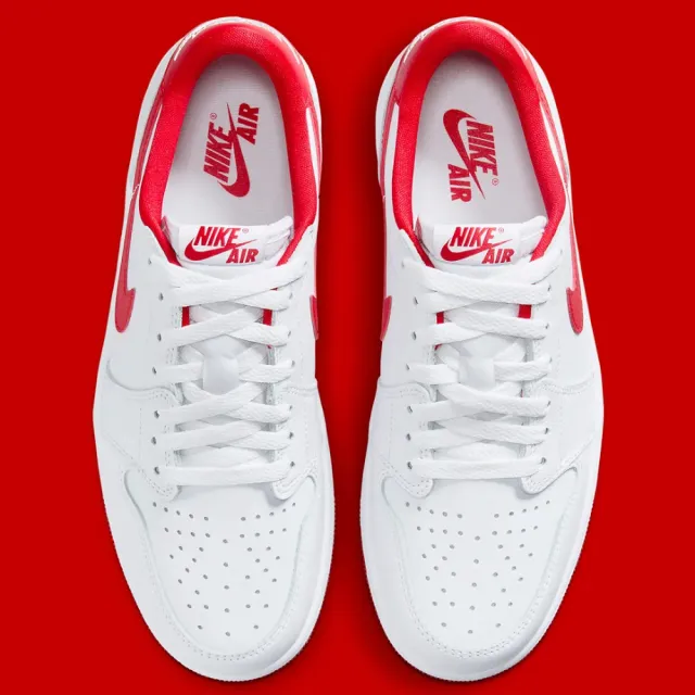 NIKE 耐吉 休閒鞋 Air Jordan 1 Low OG University Red 大學紅 白紅 男鞋 CZ0790-161