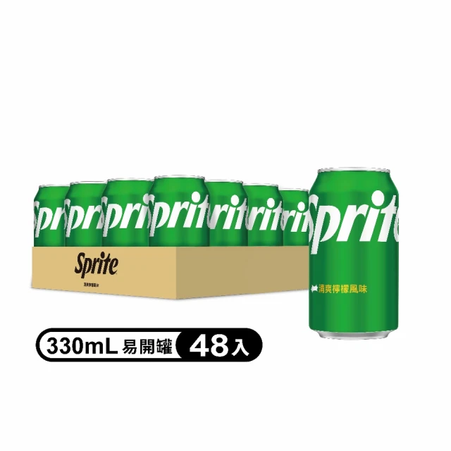 【Sprite 雪碧】易開罐330ml x2箱(共48入;24入/箱)