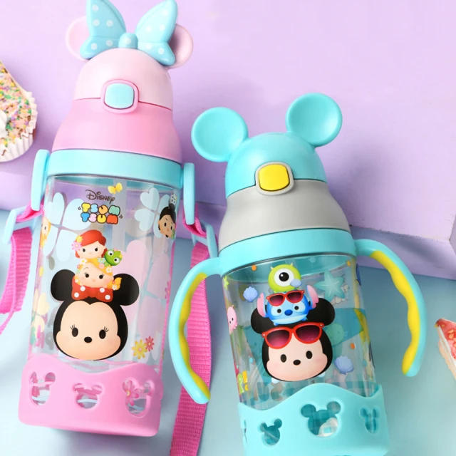 Disney 迪士尼 背帶式吸管直飲一杯雙蓋兒童水壺 - 5
