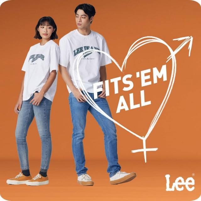 【Lee 官方旗艦】男女同款 短袖T恤 / LEE JEANS Denim 經典白 男女共版 / UNGENDER 系列(LB302085K14)