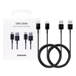 【Samsung 三星】1.5M Type-C 原廠傳輸線 2入 新款黑 / EP-DG930(臺灣公司貨)