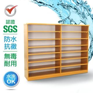 【IHouse】SGS 防潮抗蟲蛀塑鋼加寬開放式置物鞋櫃 寬150深33.5高117cm