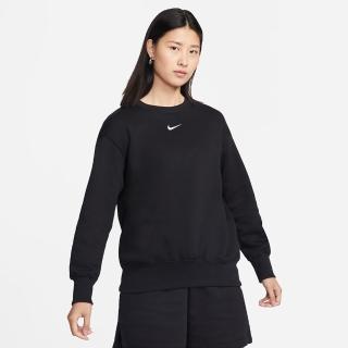 【NIKE 耐吉】上衣 女款 長袖上衣 大學T 運動 寬鬆 AS W NSW PHNX FLC OS CREW 黑 DQ5734-010(3S3952)