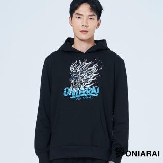 【BLUE WAY】男裝 水墨感側鬼連帽 長袖 上衣-鬼洗