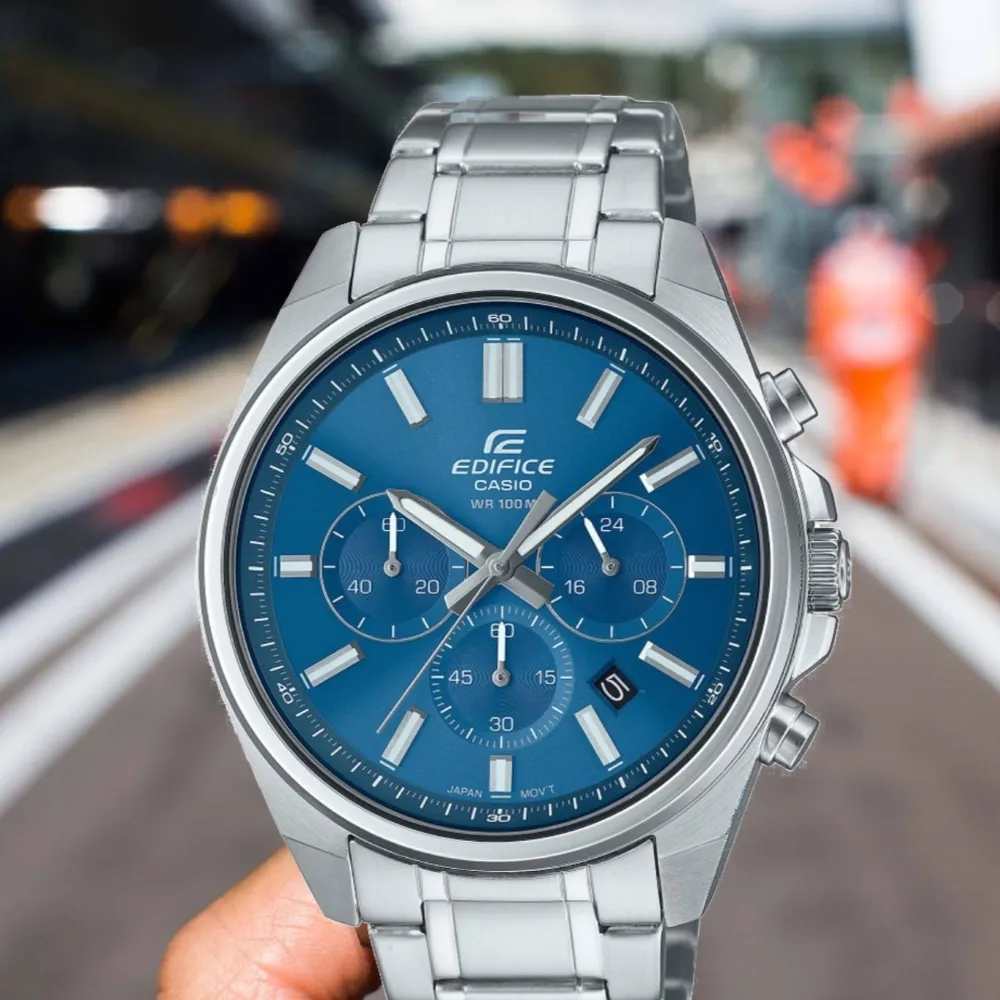 【CASIO 卡西歐】EDIFICE 紳士經典計時腕錶 43.5mm(EFV-650D-2AV)