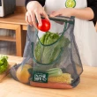廚房多功能懸掛式透氣網袋 帶掛繩蔬菜水果儲物分裝袋(大號單層款1入)