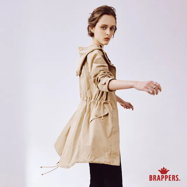 【BRAPPERS】女款 造型抽繩連帽外套(卡其)