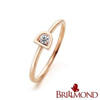 【BRILLMOND JEWELRY】輕珠寶18K金雅緻馬蹄 天然鑽石戒(18K金臺 天然鑽石)