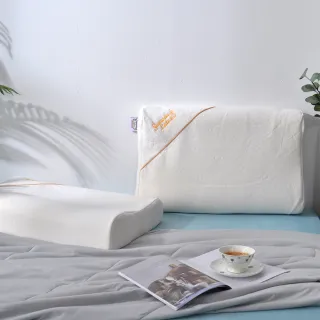 【Natural latex】買1送1 泰國原裝進口金大象泰國乳膠枕(人體工學枕/乳膠枕/釋壓枕/枕頭)