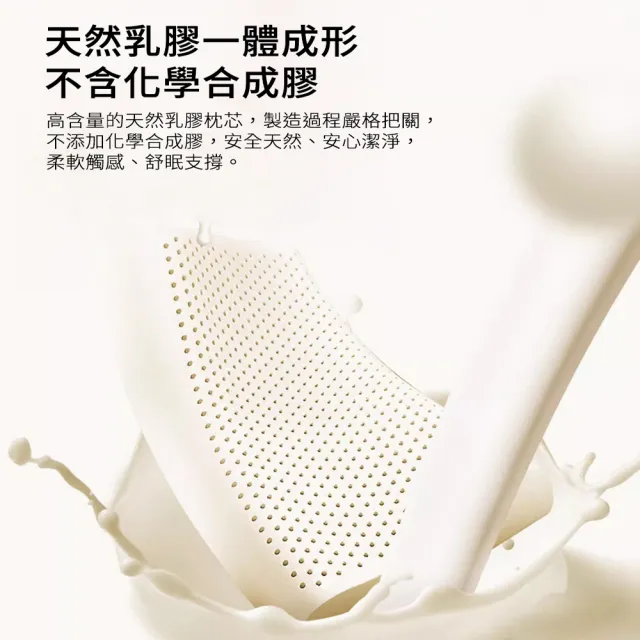 【Natural latex】泰國原裝進口金大象泰國乳膠枕1入(人體工學枕/乳膠枕/釋壓枕/枕頭)