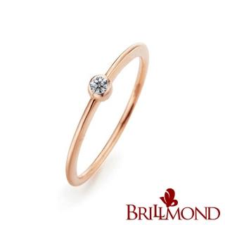 【BRILLMOND JEWELRY】輕珠寶 18K金 雅緻圓 天然鑽石戒(18K金臺 天然鑽石)