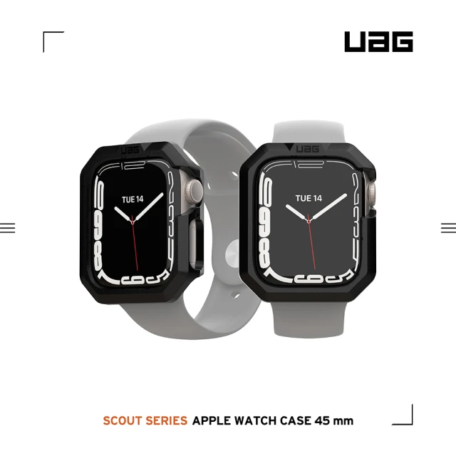 UAG Apple Watch 45mm 耐衝擊保護殼-黑(UAG)