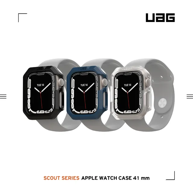 【UAG】Apple Watch 41mm 耐衝擊保護殼-黑(UAG)