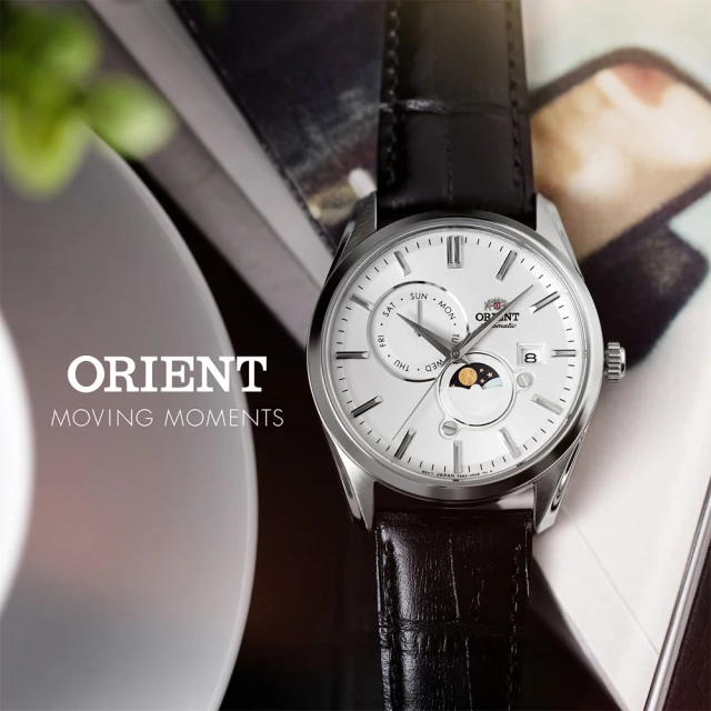 ORIENT 東方錶 Sun & Moon 系列 日月相機械錶-41.5mm 聖誕節 禮物(RA-AK0310S)