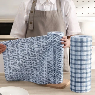 加厚超大尺寸可重覆使用廚房懶人抹布 點斷式乾濕兩用吸水巾(6卷)