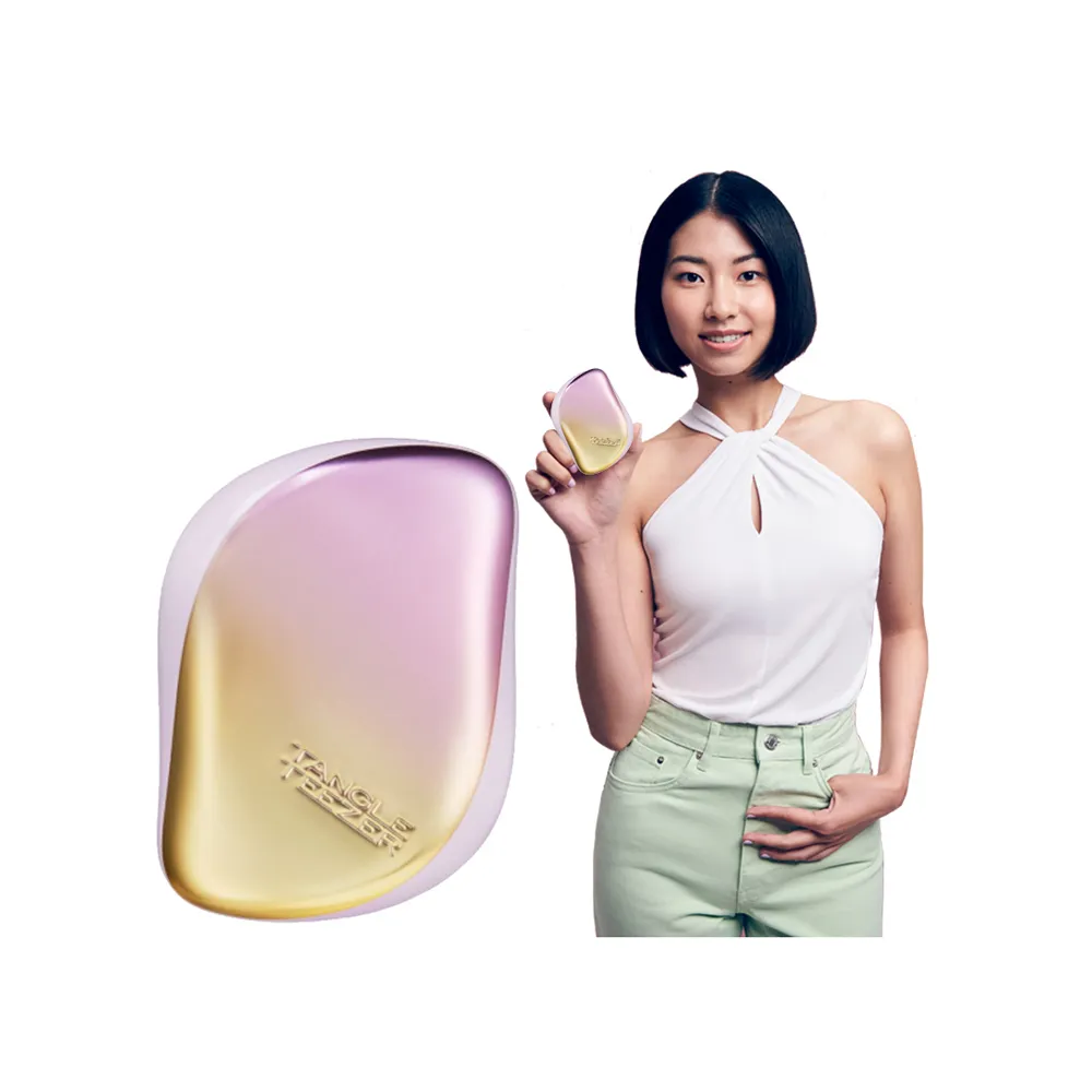 【TANGLE TEEZER 提碁】利物浦攜帶梳-珠光黃(護髮梳/順髮梳/抗糾結/抗毛躁/隨身梳/旅行必備/王妃梳)