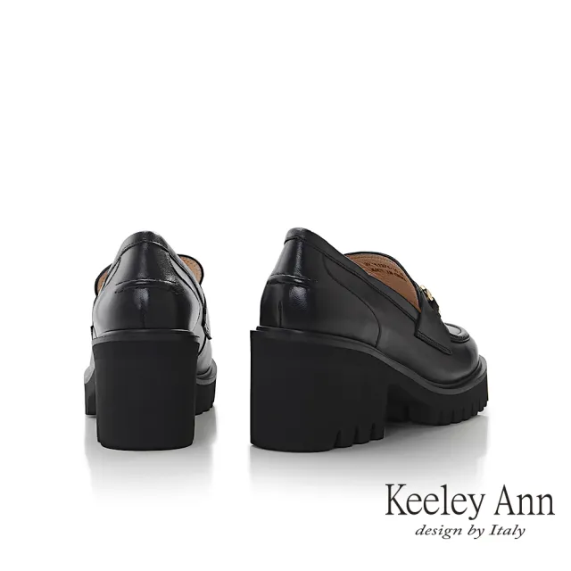 【Keeley Ann】厚底馬銜扣樂福鞋(黑色375137110-Ann系列)