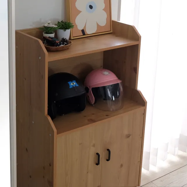 【EASY HOME】台灣製 -木質E1厚板雙門五層置物玄關櫃-雙色可選(書櫃 鞋櫃 收納櫃 置物櫃 玄關櫃)