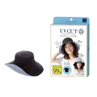 【海夫健康生活館】百力 NEEDS 雙面用 抗UV 高效遮陽帽 黑條紋(SF-9633)
