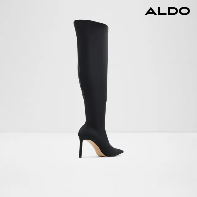 【ALDO】ACASSIA-彈力時尚尖頭高跟膝上長靴-女靴(黑色)