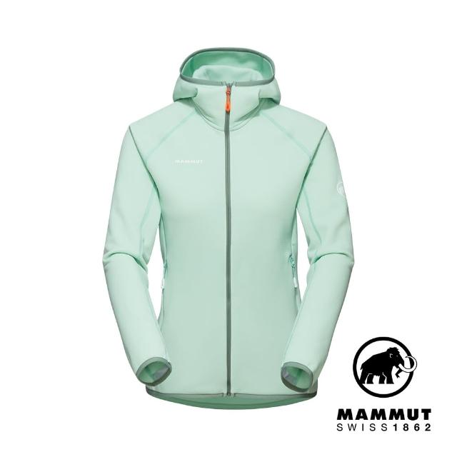 【Mammut 長毛象官方直營】Aconcagua ML Hooded Jacket W 透氣快乾刷毛連帽外套 女款 薄荷綠 #1014-04441