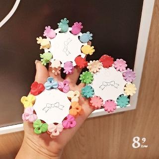 【89 zone】法式公主彩色小花 髮飾 頭飾 飾品 鯊魚夾 抓夾 邊夾 髮夾 10 入(不挑款/混色隨機出貨)