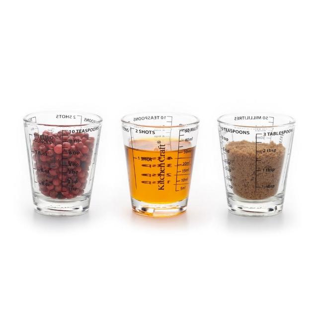 【KitchenCraft】英國 迷你五刻度玻璃量杯 50ml / 量酒器 JIGGER 調酒用具