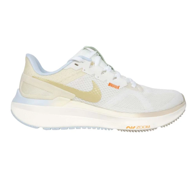 NIKE 耐吉NIKE 耐吉 W AIR ZOOM STRUCTURE 25 女路跑鞋-運動 米白淺黃金(FV3635-171)