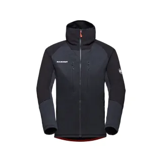 【Mammut 長毛象官方直營】Eiswand Advanced ML Hooded 極限艾格運動刷毛外套 男款 黑色 #1014-02290