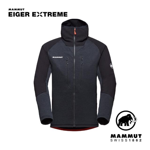 【Mammut 長毛象】Eiswand Advanced ML Hooded Jacket Men 極限艾格運動刷毛外套 男款 黑色 #1014-02290