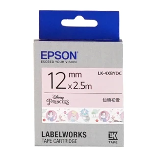 【EPSON】標籤帶 迪士尼系列 白底仙境初雪/12mm(LK-4XBYDC)