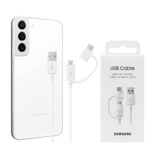 【Samsung 三星】原廠 S25 S24系列 1.5m Type-C & Micro USB線-白(DG930/盒裝)