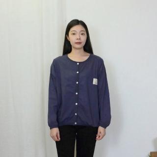 【Hana Mokuba】花木馬日系女裝排釦門襟羅文收口長袖上衣(上衣)