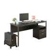 【DFhouse】頂楓150公分電腦辦公桌+主機架+活動櫃-楓木色