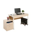【DFhouse】頂楓120公分電腦辦公桌+2抽屜+主機架+活動櫃-胡桃色