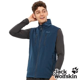 【Jack wolfskin 飛狼】男 輕薄 防風防潑水休閒保暖背心(天鵝絨磨毛內裡 / 深黛藍)