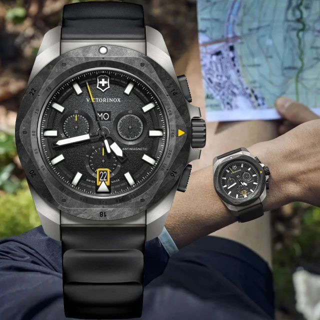 VICTORINOX 瑞士維氏 I.N.O.X. Chrono 200米碳纖維計時腕錶-43mm(VISA-242011)