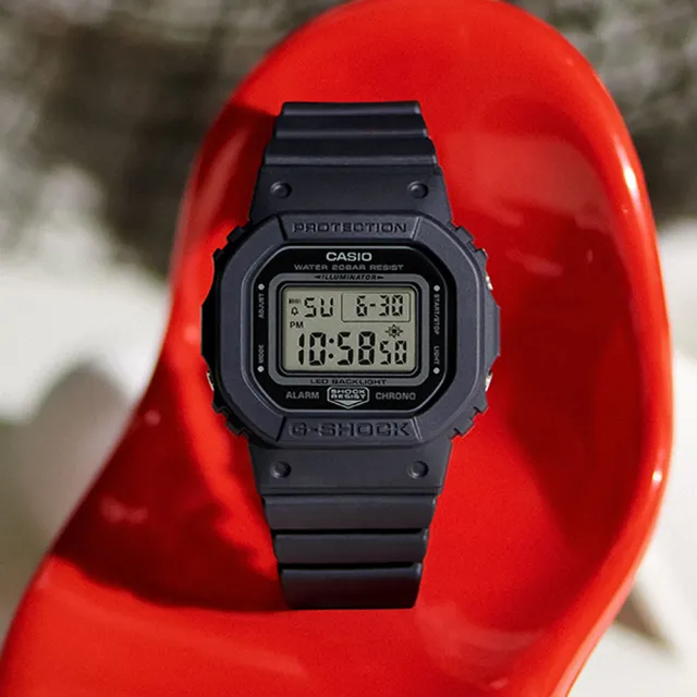 【CASIO 卡西歐】G-SHOCK WOMEN 輕巧電子錶  禮物(GMD-S5600BA-1/速)