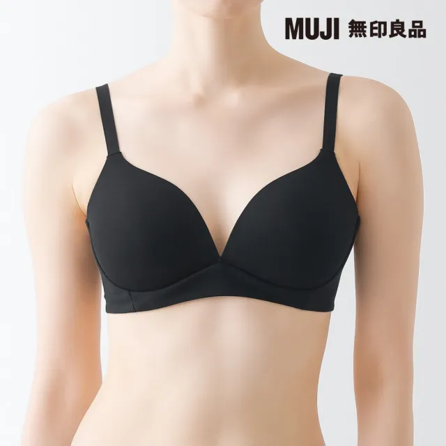 【MUJI 無印良品】女棉混彈性無鋼圈一體成形無背扣胸罩(共3色)