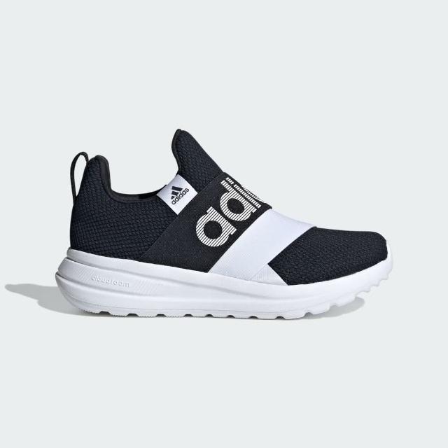 【adidas 愛迪達】Lite Racer Adapt 6.0 K 中童 休閒鞋 運動 訓練 套穿式 黑白(IG7240)