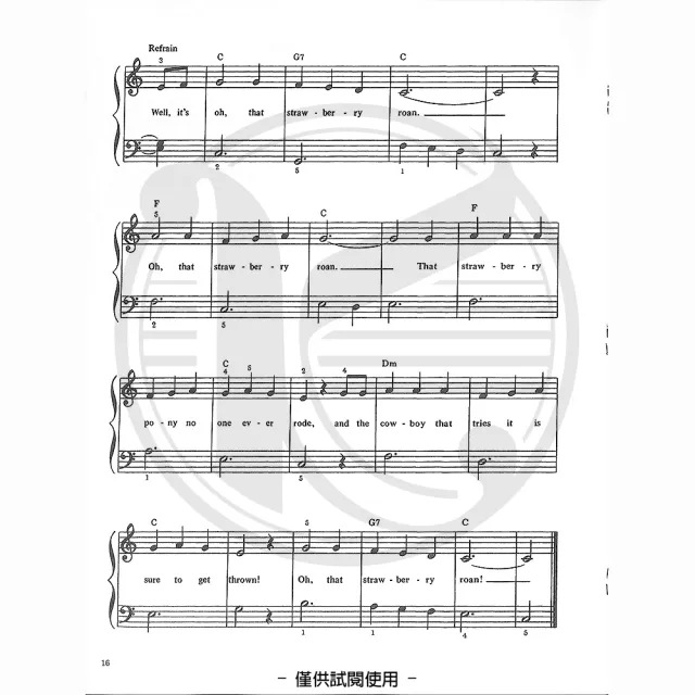 【Kaiyi Music 凱翊音樂】我的第一本牛仔歌曲鋼琴書