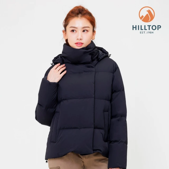 Hilltop 山頂鳥Hilltop 山頂鳥 防潑水保暖蓄熱羽絨可拆帽短版外套 女款 黑｜PF22XF23ECA0