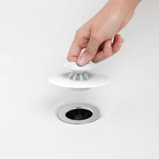 【UMBRA】按壓式矽膠水槽濾網 雲朵白10.5cm / 出水口 排水孔 過濾網